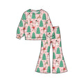 7.29  Preorder Girls Pink Christmas Tree Snowman Reindeer Outfit
