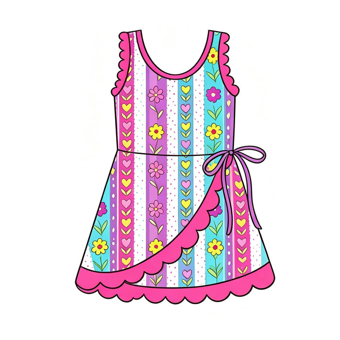 7.29  Preorder  Kids Girls Flower Sleeveless Active Dress