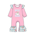 7.30   Preorder Baby Girls  Pink Christmas Santa Long Sleeve Romper