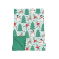 7.30  Preorder Christmas Tree Snowman Print Baby Boys Green Blanket