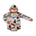 7.31 LR3207 Preorder SPOOKY Ghost Boo Bat Baby Boys Halloween Hoodie Romper