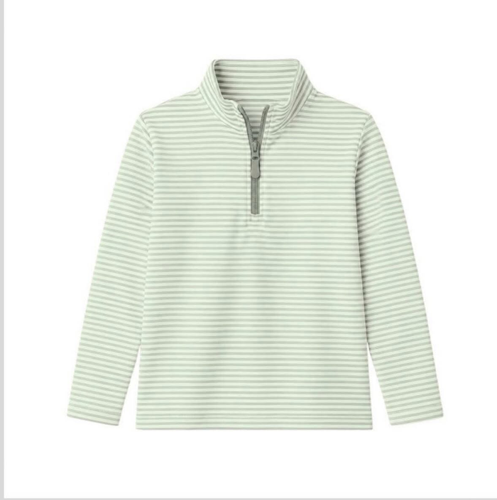 7.6 BT1676 Preorder Kids Boys Green Long Sleeve Zipper Pullover Top