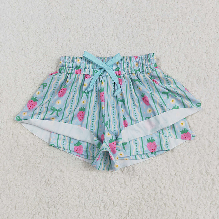 8 Colors Bows Leopard Girls Summer Bottom Flutter Shorts Sibling Matching Styles