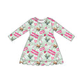 8.1 Preorder  Kids Girls Hunting For Love Duck Deer Long Sleeve Dress
