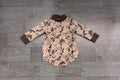 8.11   Preorder Baby Boys Khaki Camo Long Sleeve Bubble Romper