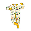 8.11   Preorder Baby Boys Mardi Gras Mask Long Sleeve Zipper Romper