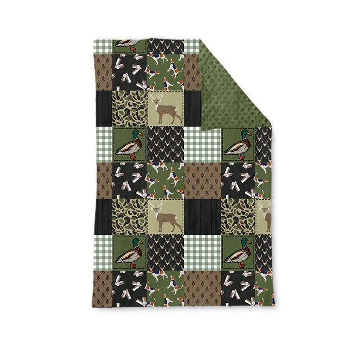 8.21 BL0297 Preorder Baby Boys Hunting Deer Duck Blanket