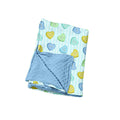 8.26 BL0303  Preorder Baby Boys Blue Heart Cnady Blanket