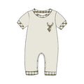 8.26 SR4296 Preorder Baby Boys Hunting Deer Short Sleeve Romper
