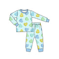 8.27 BLP1596 Preorder Kids Boys Heart Candy Long Sleeve Pajama Set