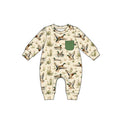 8.29 LR3327 Preorder Duck Print Baby Boys Pocket Romper
