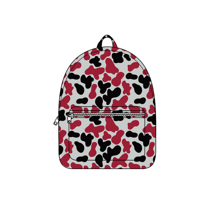 8.5 BA0411 Preorder Teams Wine Black Camo Print Kids Backpack
