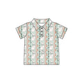 8.6 BT1893 Preorder Bunny Carrot Print Boys Easter Short Sleeve Polo Tee Shirts Top