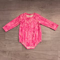 8.6 LR3224 Preorder Pink Branch Print Baby Girls Long Sleeve Romper