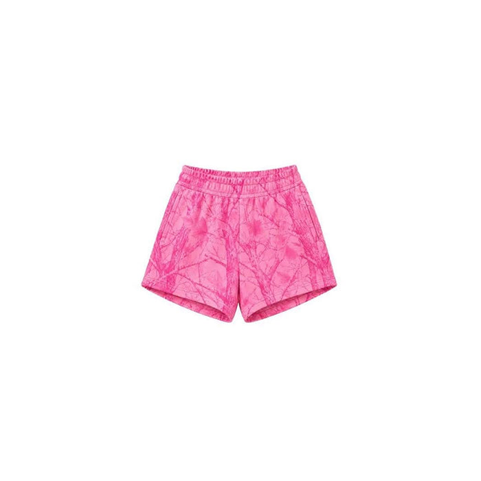 8.6 SS0993 Preorder Pink Branch Print Girls Bottom Pockets Shorts