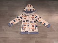 9.5 Preorder Baby Girls Sport Team Auruen Navy Bow Gingham Trim Long Sleeve jacket