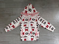 9.5 Preorder Baby Girls Sport Team Georgia Bow Gingham Trim Long Sleeve jacket