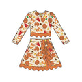 9.5 Preorder Baby Girls Thankgiving Tie Pumpkin Turkey Active Outfit