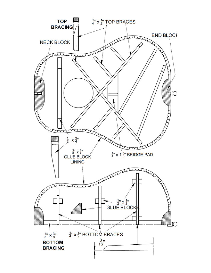 Acoustic Guitar Building Plans - DIY Musical Instrument Building Project Build Your Own
