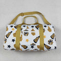 Adult Team Black Gold Cheer Fireworks Zipper Gym Bags