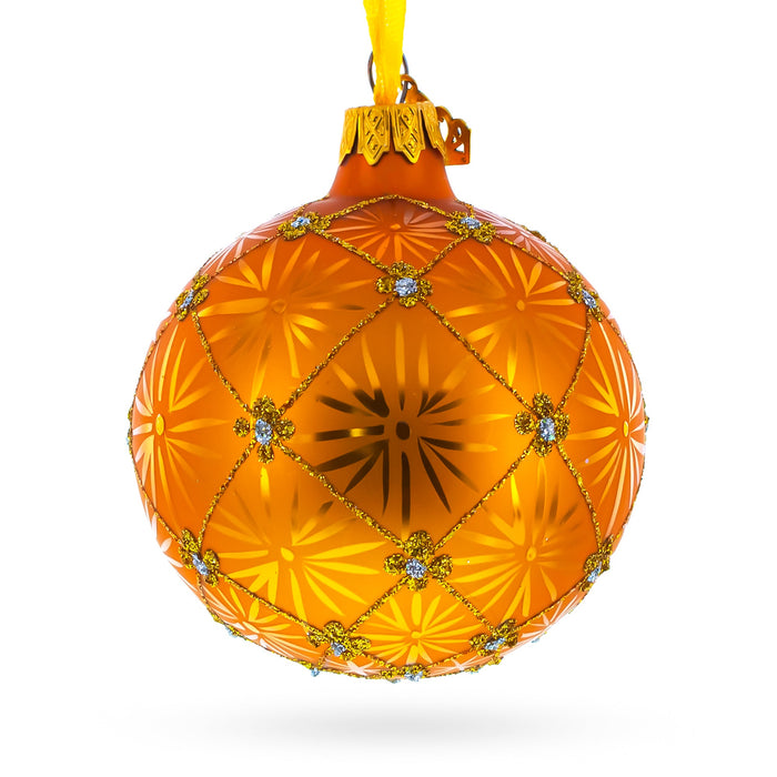 Artisan Blown & Hand-Painted 1897 Coronation Royal Gold German Glass Ornament — 3.25 Inches