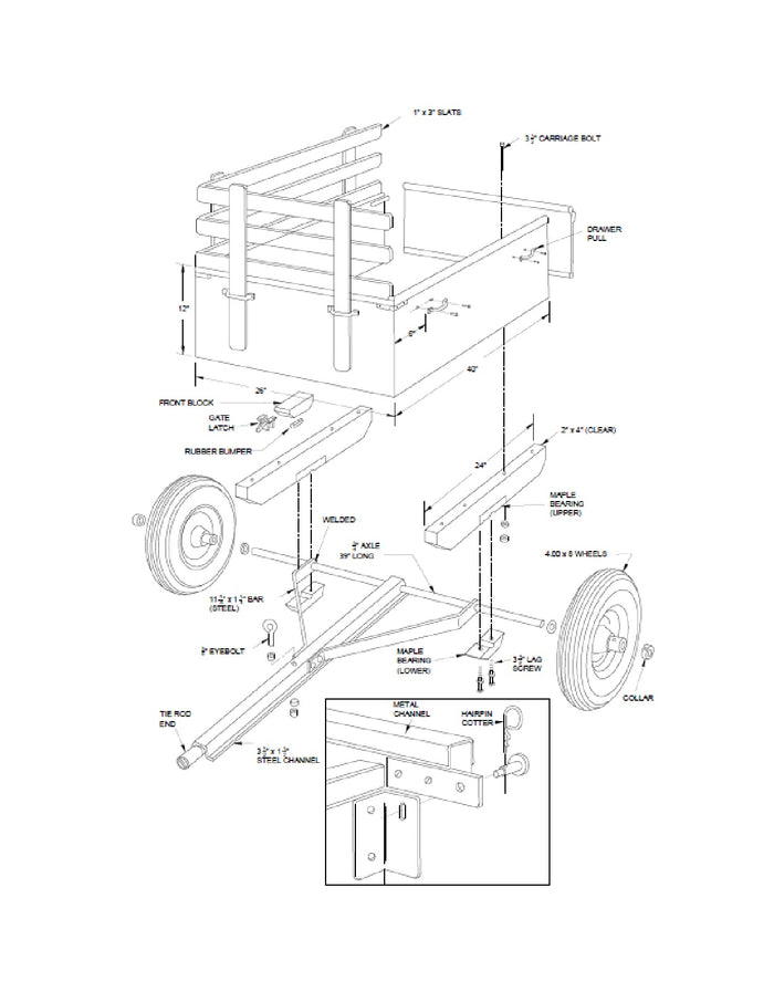 ATV Trailer Plans DIY Lawn Tractor Trailer Utility Dump Cart Garden Yard Mower