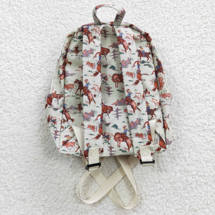 BA0059 Cowboy Western Print Baby Boys Children Backpack Bags