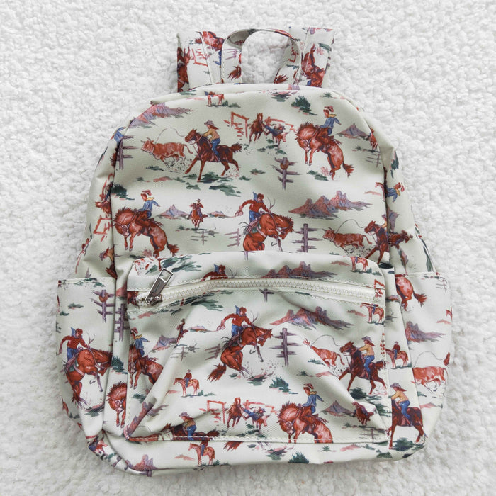 BA0059 Cowboy Western Print Baby Boys Children Backpack Bags