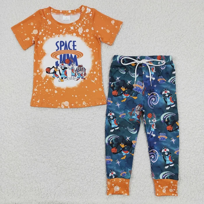 Baby Boys  Cartoon Basketball Pants Outfit