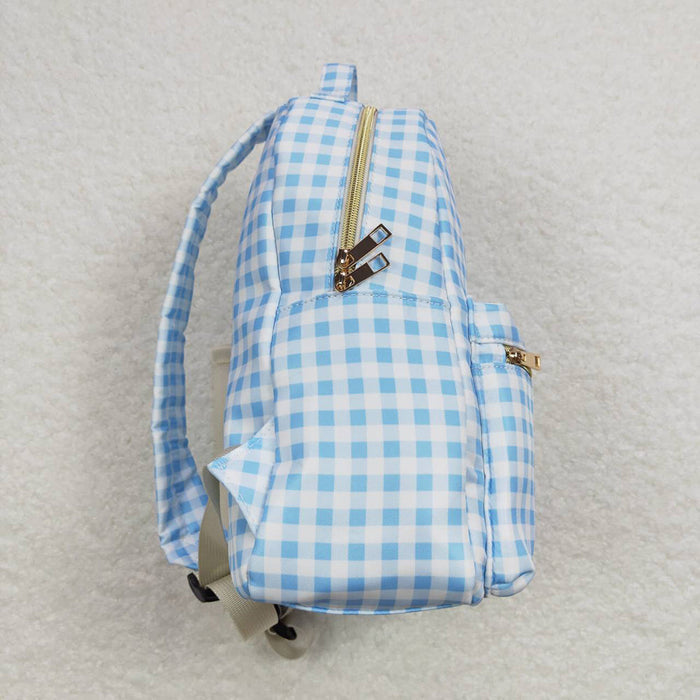 Baby Boys Children Blue Checkered Back Bags