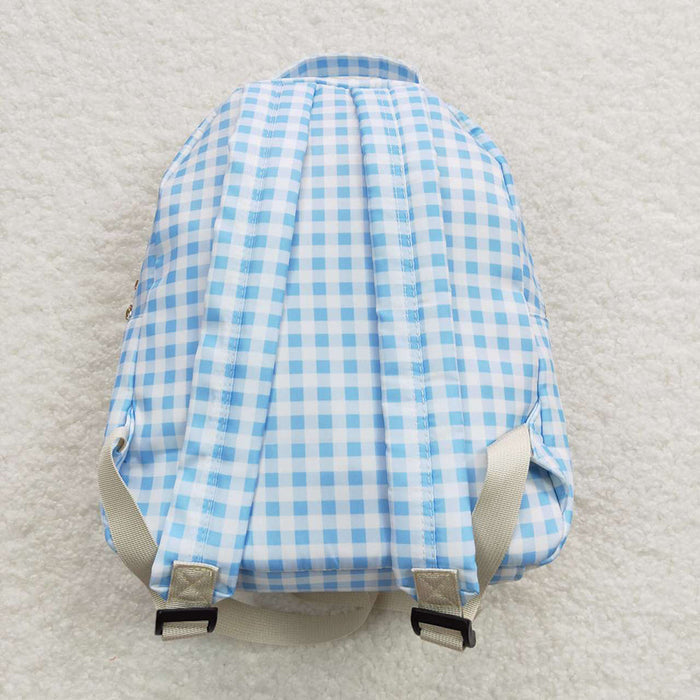 Baby Boys Children Blue Checkered Back Bags