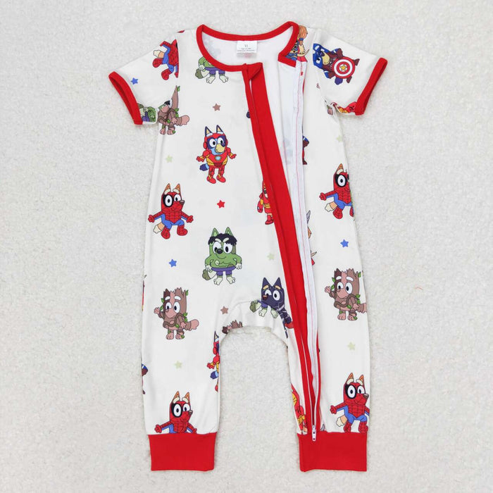 Baby Boys Sibling Dogs Hero Tops Pants Pajamas Romper