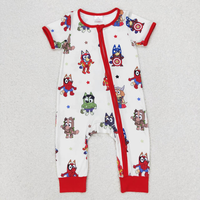 Baby Boys Sibling Dogs Hero Tops Pants Pajamas Romper