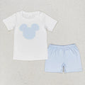 Baby Boys Summer White Mouse Top Shorts Clothes Sets