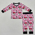 Baby Girls Cartoon Mouse Long Sleeve Pajama Set
