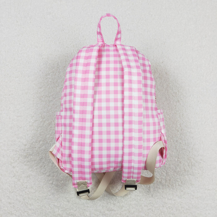 Baby Girls Children Pink Checkered Back Bags