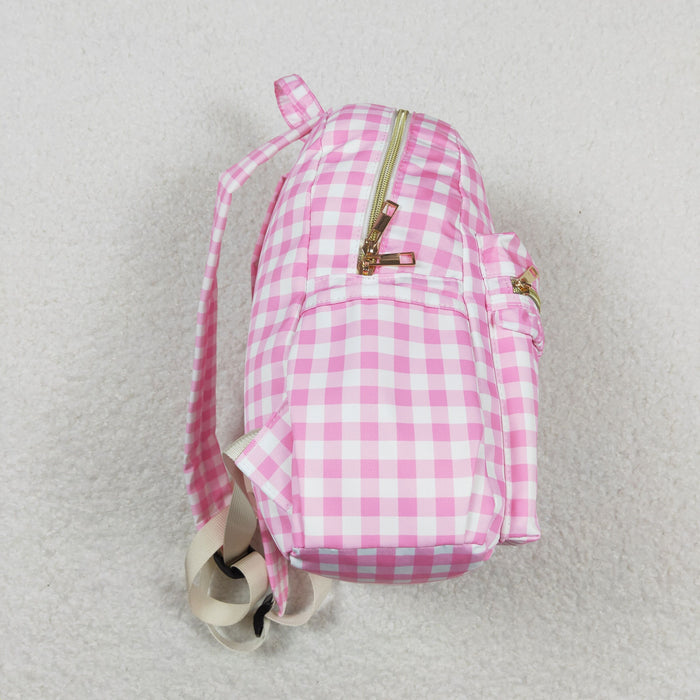 Baby Girls Children Pink Checkered Back Bags