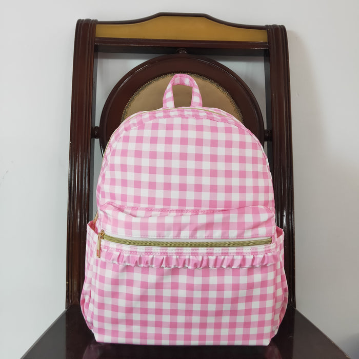 Baby Girls Children Pink Checkered Back Bags