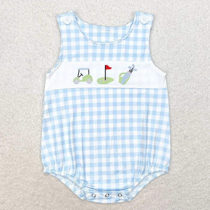 Baby Girls Golf Summer Sibling Rompers Dresses Outfits Clothes Sets