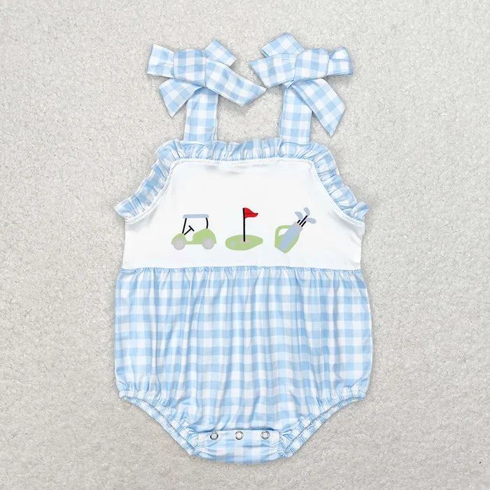 Baby Girls Golf Summer Sibling Rompers Dresses Outfits Clothes Sets