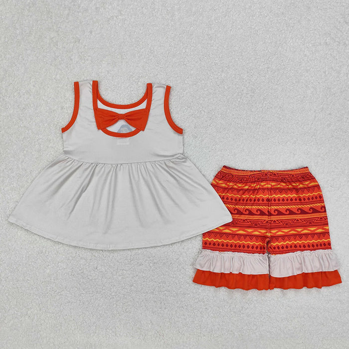 Baby Girls Island Princess Tunic Ruffle Shorts Clothes Sets