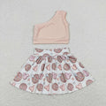 Baby Girls One Shoulder Top Disco Mouse Skirts Clothes Sets