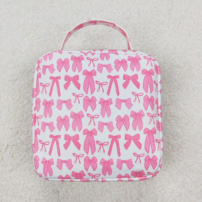 Baby Girls Pink Bows Lunch Dinner Picnic Box Bags
