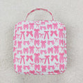 Baby Girls Pink Bows Lunch Dinner Picnic Box Bags
