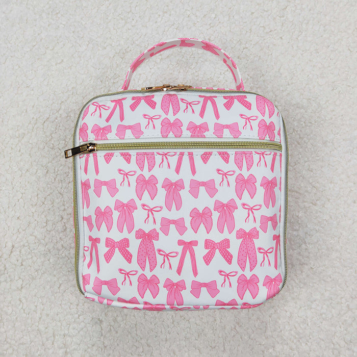 Baby Girls Pink Bows Lunch Dinner Picnic Box Bags