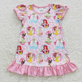 Baby Girls Princess Dots Ruffle Knee Length Dress