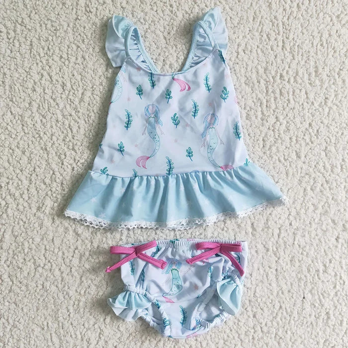 Baby Girls sea horse summer swimsuits