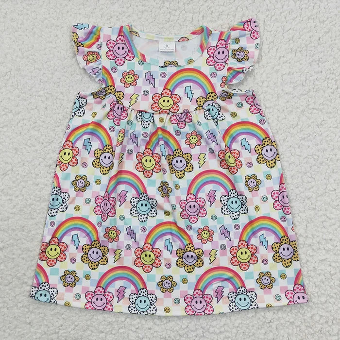 Baby Girls Sunflower Smile Pearl Knee Length Dress