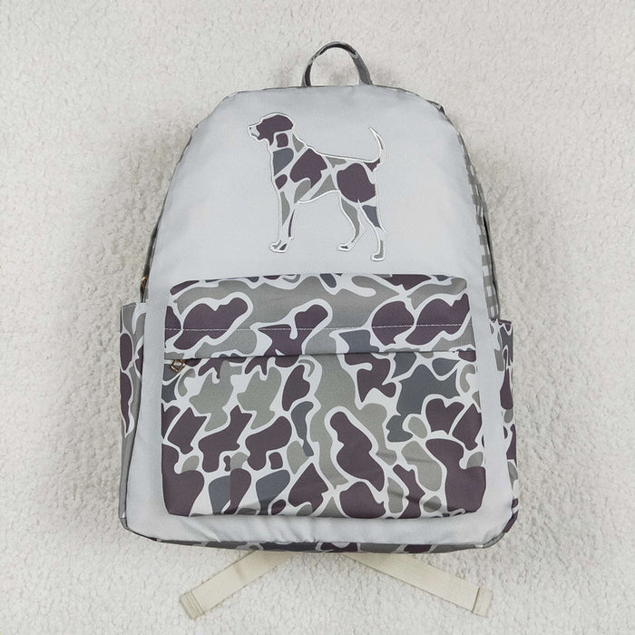 Baby Kids Boys Camo Dog Hunting Backpack Zip Back Bags