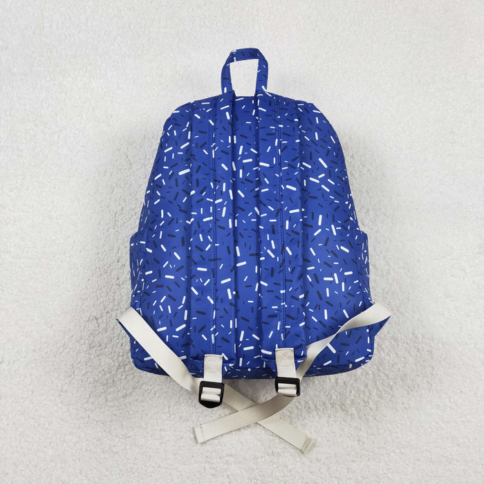 Baby Kids Hot Blue Drip Sprinkles Team Zipper School Back Bags